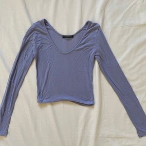 brandy melville periwinkle cropped long sleeve